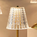 crystal lampshade brass metal table led lamp roomtery coquette aesthetic room decor