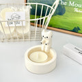 cute hand warming cat candle holder