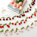 cute fake cherries wall hanging artificial cherry garland