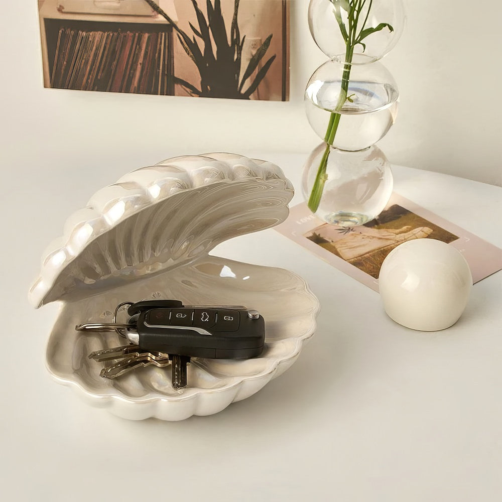 cute clam shell shaped ceramic night light lamp aesthetic room decor