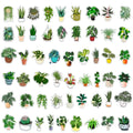 cute kawaii potted greenery plants aesthetic sticker pack roomtery