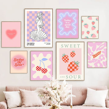 Sweet N' Sour Checkered Canvas Posters