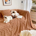 diamond textured soft plush decorative throw blanket