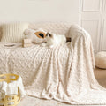 diamond textured soft plush decorative throw blanket