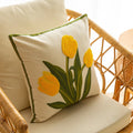 embroidered tulip cute cushion cover aesthetic room decor roomtery