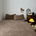 fluffy fleece warm bedding set for winter