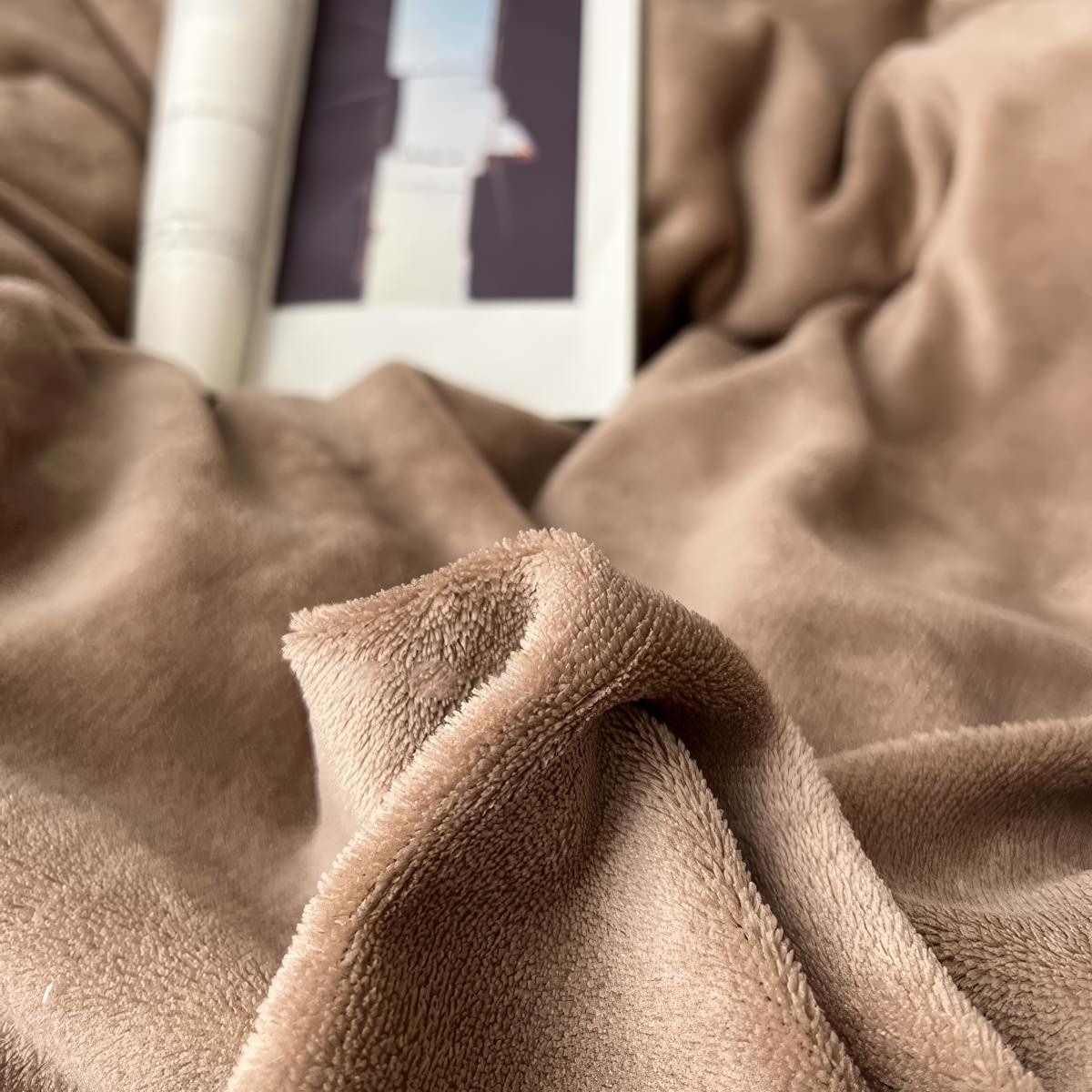 fluffy fleece warm bedding set for winter