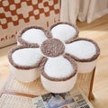 flower shaped thick and fluffy decorative throw pillow roomtery