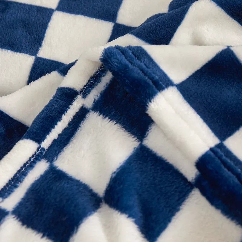 blue and white checkered decorative throw blanket roomtery aesthetic room decor