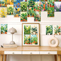 fresh potted flowers wall collage cards kit