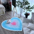 y2k multi layer heart shaped tufted accent rug roomtery