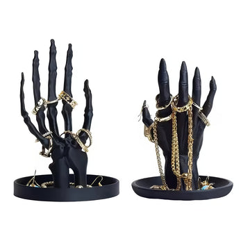 goth witchcore jewelry stand skeleton hand