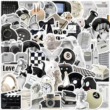 B&W Grunge Aesthetic Sticker Pack