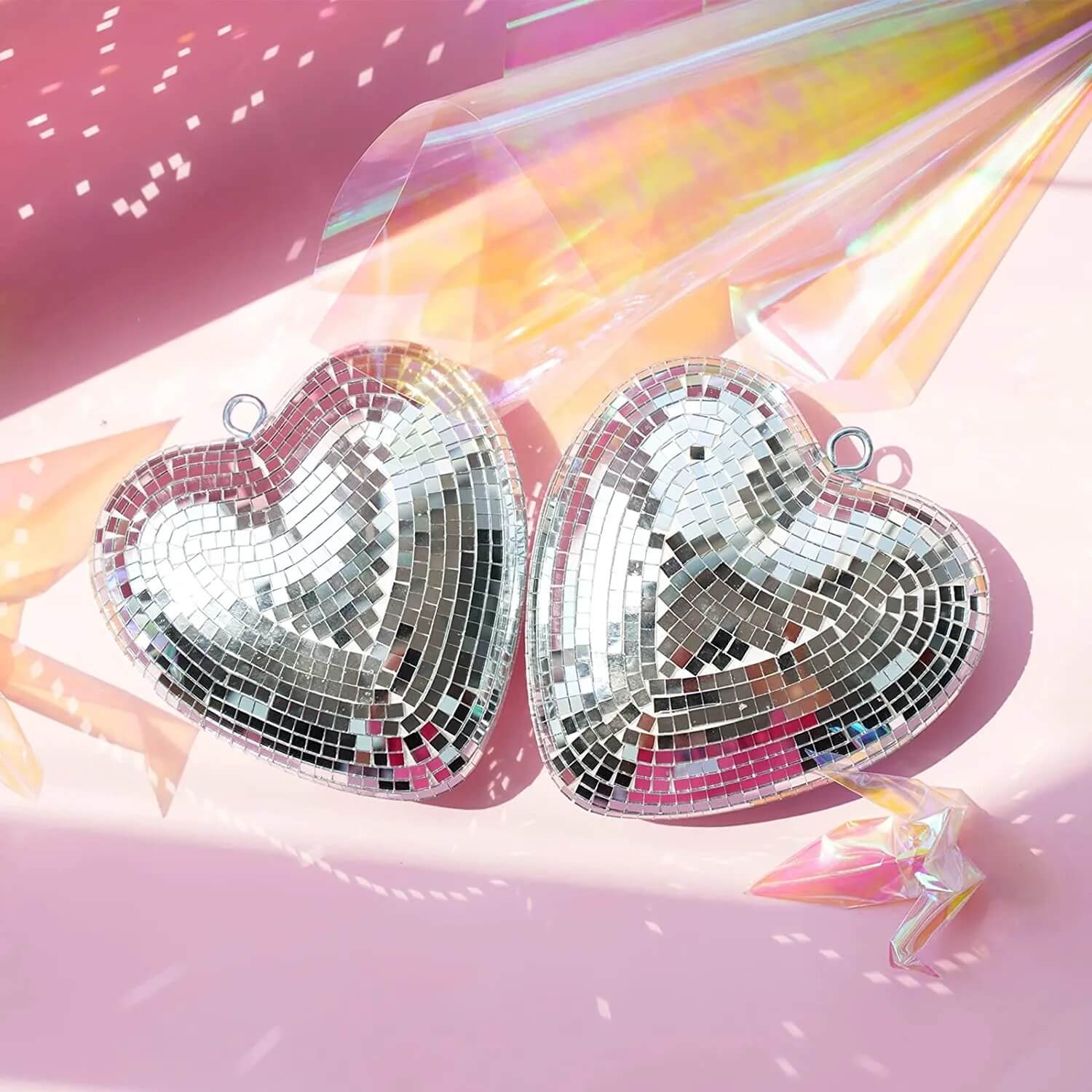 Heart Shaped Disco Ball (2 Pack) | Aesthetic Room Wall Decor