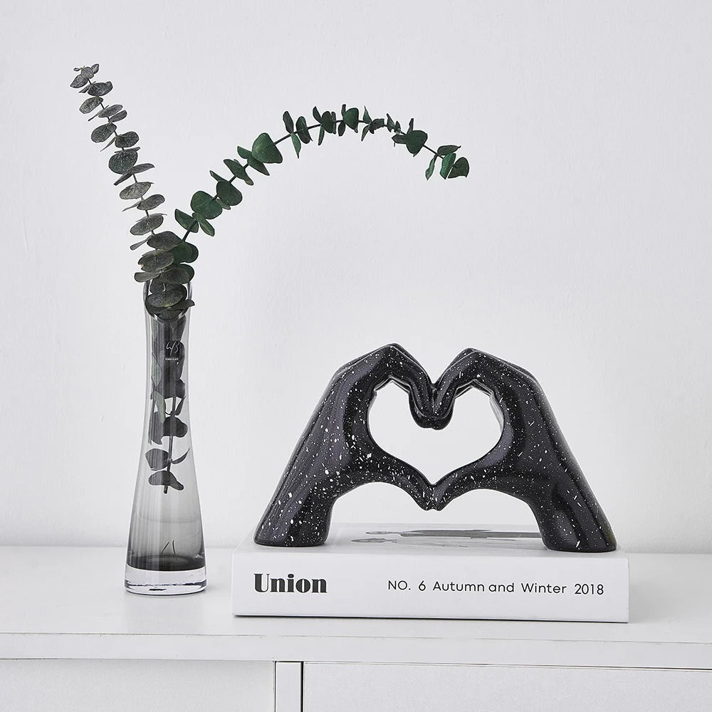 heart shaped gesture hands desktop decor figurine roomtery aesthetic room decor