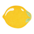 yellow lemon-shaped accent throw rug