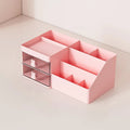 kawaii aesthetic desktop drawer stationary and makeup brush holder organizer