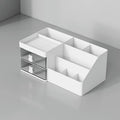 kawaii aesthetic desktop drawer stationary and makeup brush holder organizer