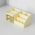 kawaii aesthetic desktop drawer stationary and makeup brush holder organizer