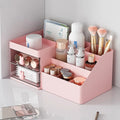 kawaii aesthetic desktop drawer stationary and makeup brush holder organizer