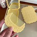 kawaii biscuit shaped folding pocket makeup face mirror