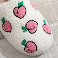 kawaii peacjes print soft plush texture aesthetic house slippers