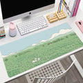 kawaii aesthetic greenery plant prints large gaming mouse pad