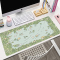 kawaii aesthetic greenery plant prints large gaming mouse pad