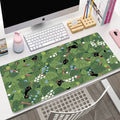 kawaii aesthetic greenery plant prints large gaming mouse pad