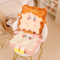 kawaii toast shaped plush seat cushion roomtery