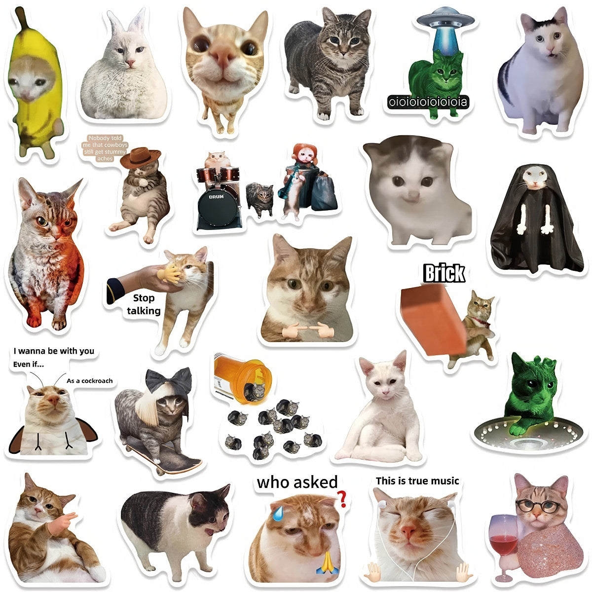 stickers with kitty memes