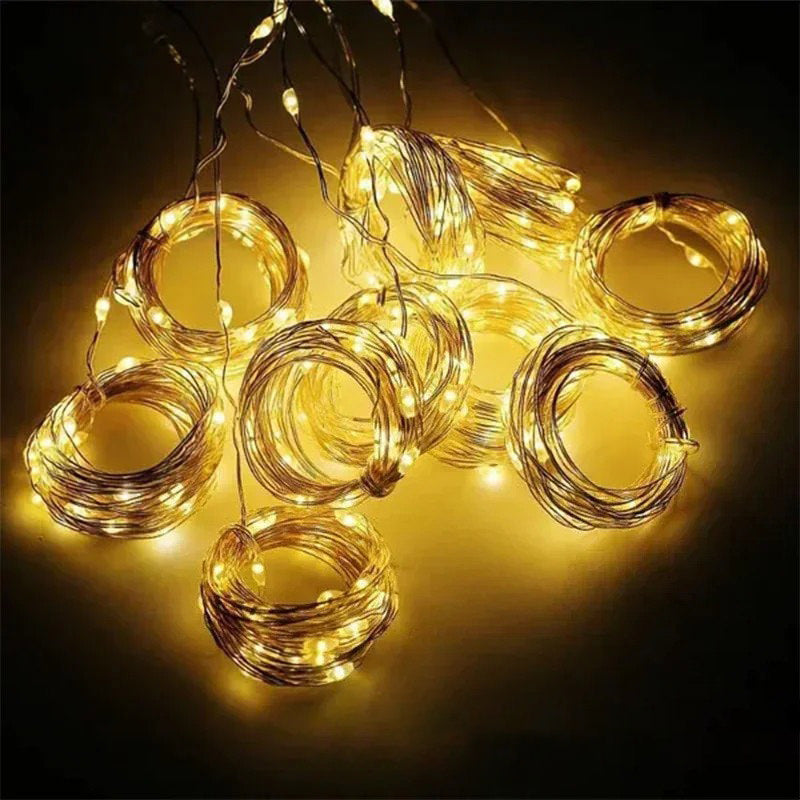 aesthetic room decor led fairy curtain lights