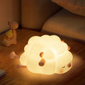 sleeping sheep silicon rubbed cute bedside night light lamp roomtery