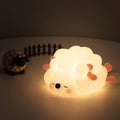 sleeping sheep silicon rubbed cute bedside night light lamp roomtery