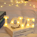 love shaped rustic illuminated led table standing sign