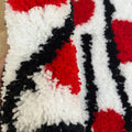 lovely ghost with red hearts tufted accent rug