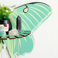 wall hanging butterfly moth shaped shelf display rack for crystals and necklaces