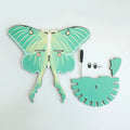 wall hanging butterfly moth shaped shelf display rack for crystals and necklaces