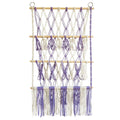 natural color macrame wall hanging decor toy storage net