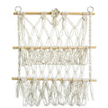 natural color macrame wall hanging decor toy storage net
