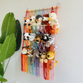 colorful macrame wall hanging decor toy storage net