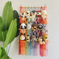 colorful macrame wall hanging decor toy storage net