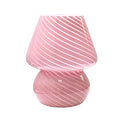 murano glass spiral striped table bedside night light lamp roomtery