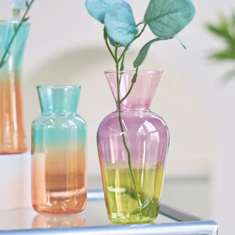pastel mini colored glass decorative vase roomtery aesthetic room decor