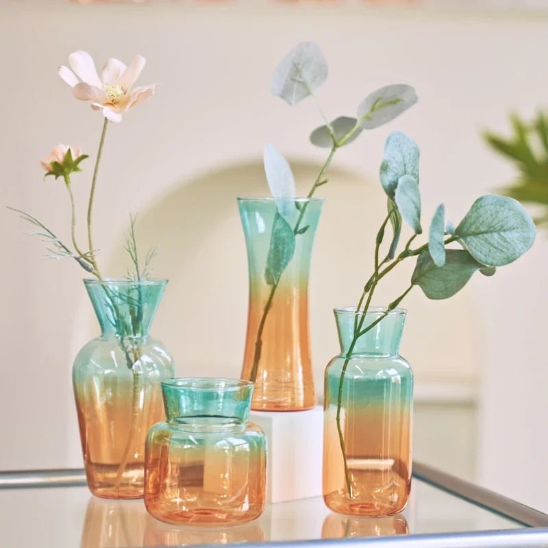 pastel mini colored glass decorative vase roomtery aesthetic room decor