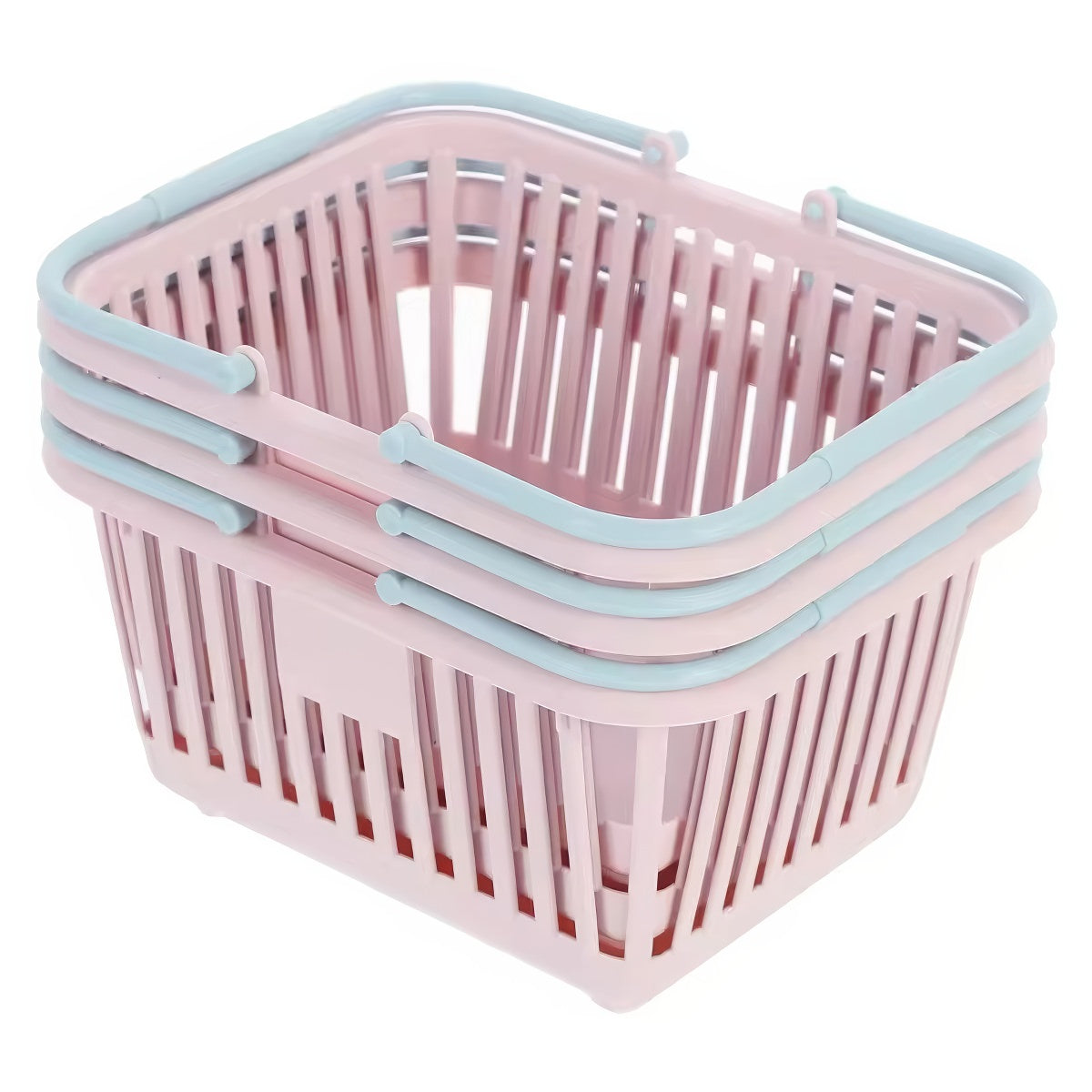 mini pastel storage shopping basket