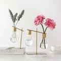 minimalist aesthetic light bulb shaped glass vase planter