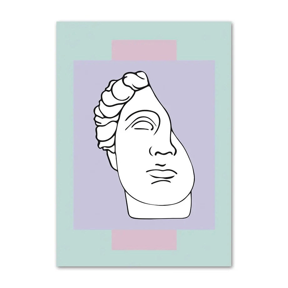 modern art gallery wall canvas posters danish pastel aesthetic room decor roomtery