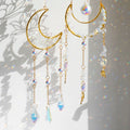 lotus and moon shaped hanging sun catcher roomtery aesthetic room decor