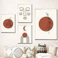 boho aesthetic brown color styled wall art print gallery wall canvas posters roomtery aesthetic room decro